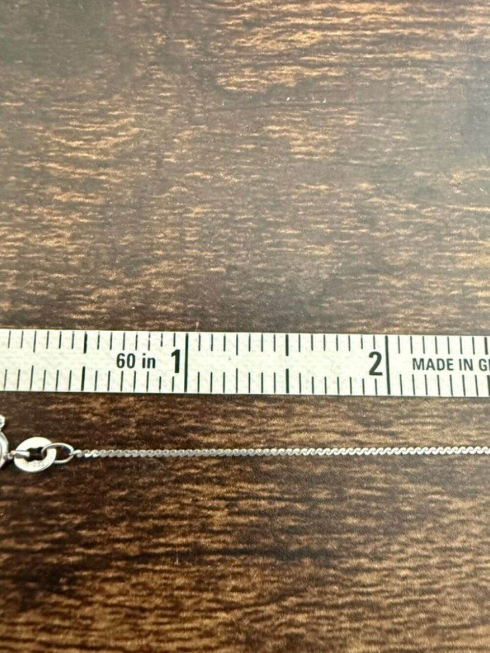 Solid 18k White Gold S Link Chain Necklace 14.7" 1mm - Picture 5 of 9